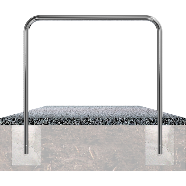 Stainless steel hoop |  48 mm | for casting in concrete | without cross bar | total width 1200 mm | for casting in concrete